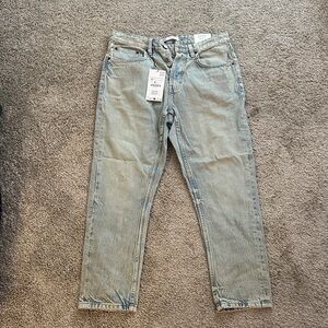 Zara Men's Faded Denim Slim Jeans
